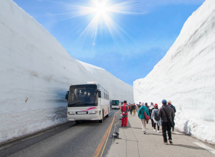 雪之大谷、室堂（立山主峰）～立山高原巴士