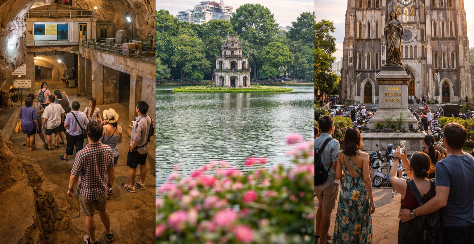 軍醫洞-河內-文廟國子監-還劍湖＋電瓶車暢遊36古街-河內大教堂