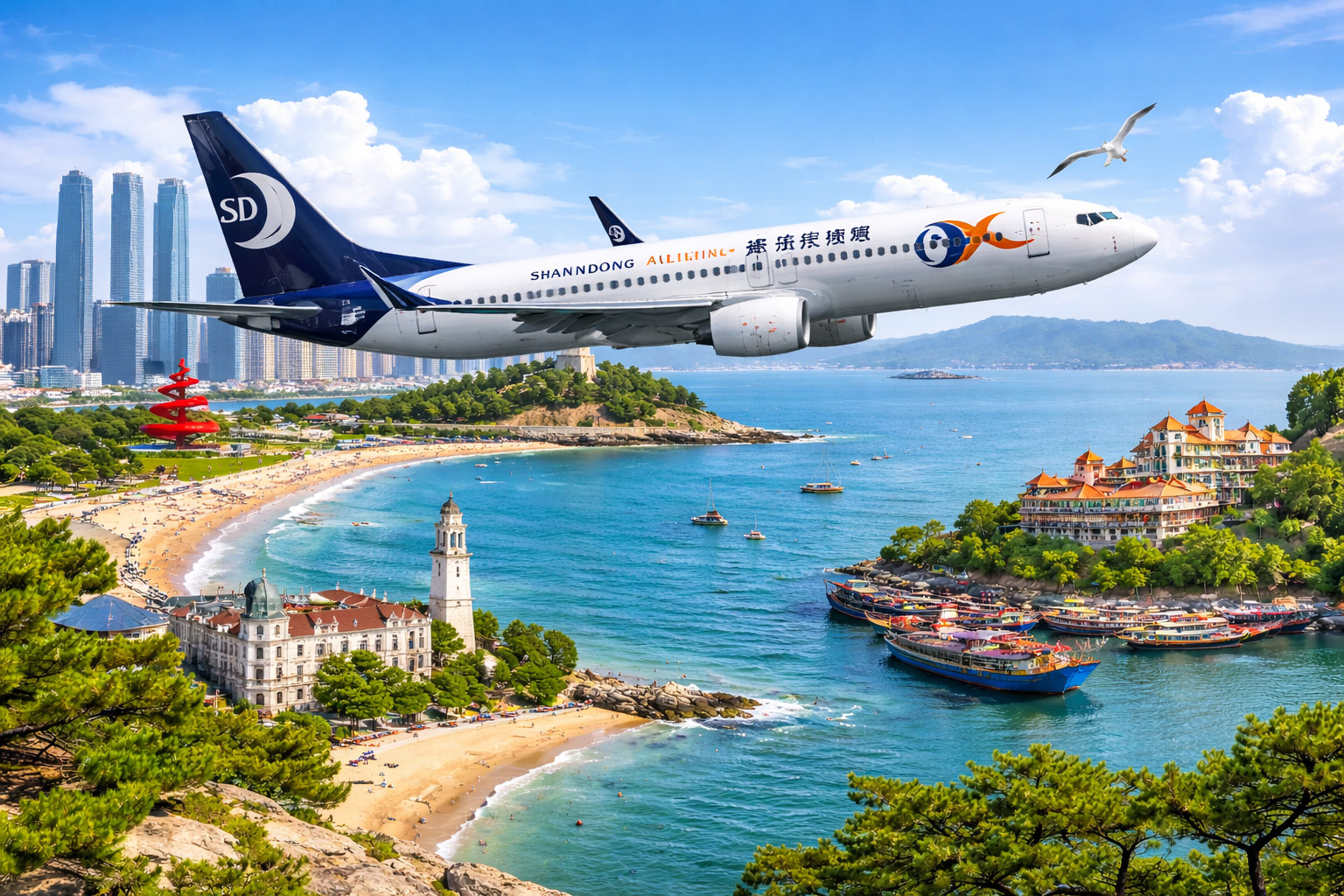 桃園✈青島
